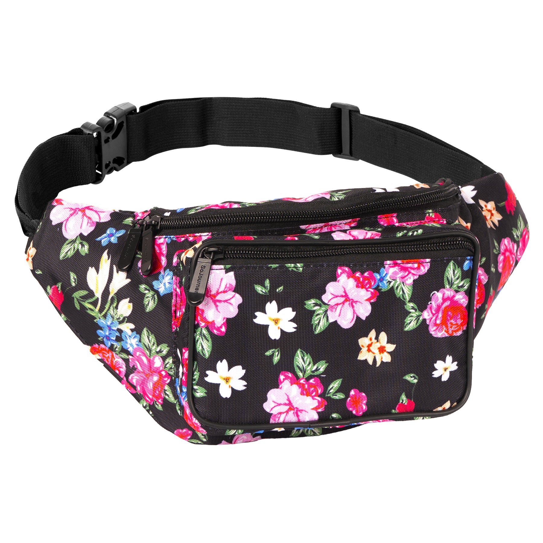 Black Floral Fanny Pack