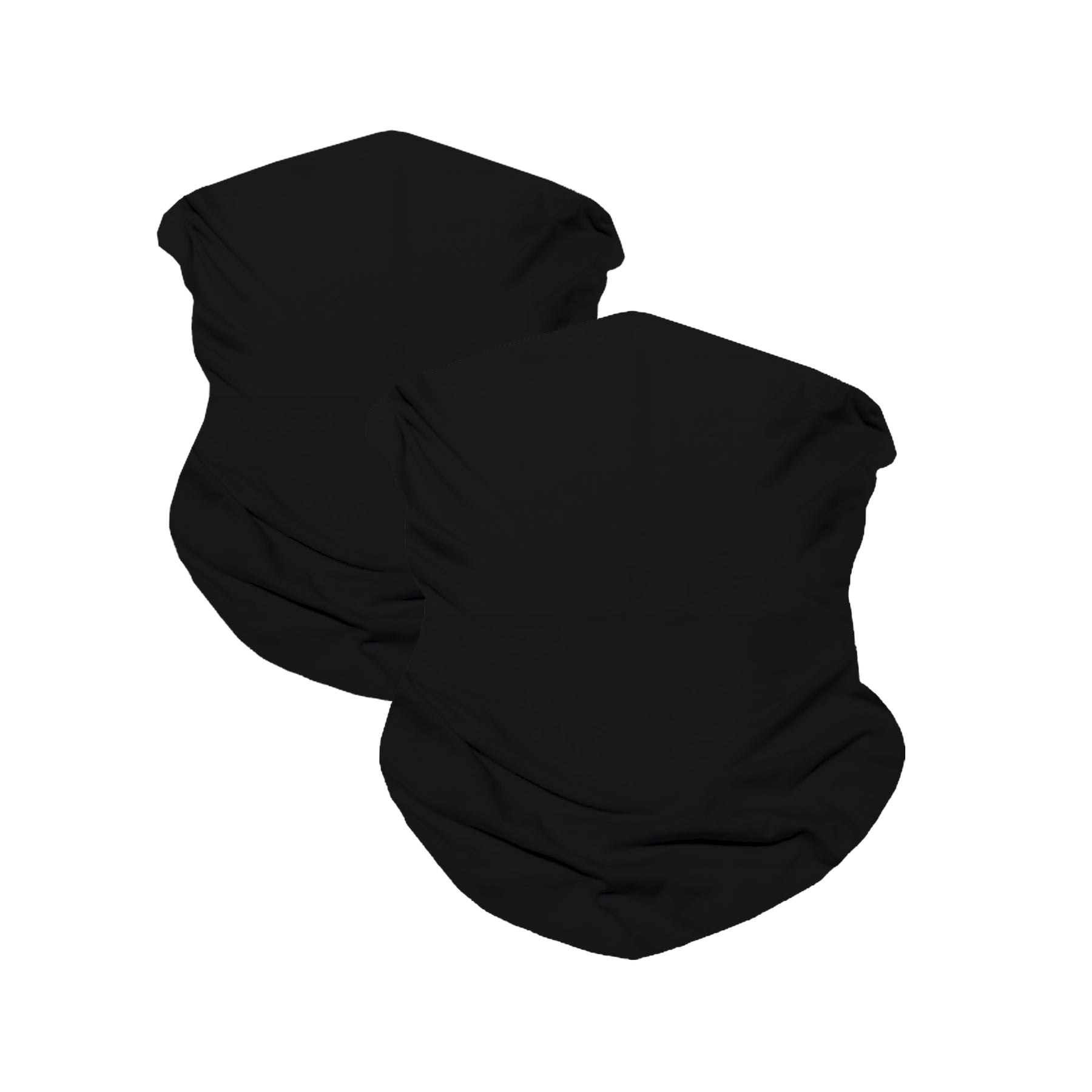 Neck Gators Face Coverings for Men & Women I Neck Gator Masks for Halloween - Black- 2 Pack
