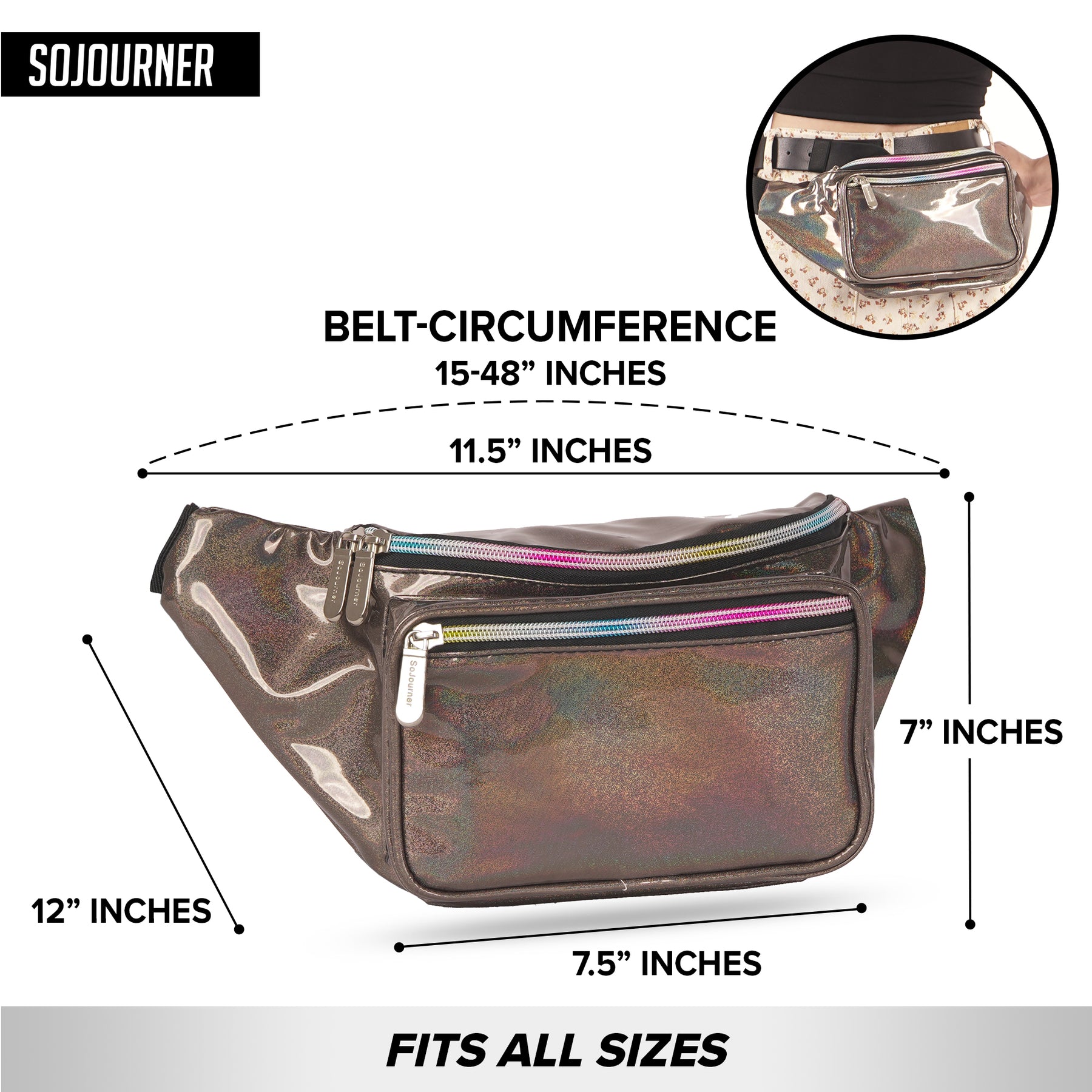 Copper Glitter Fanny Pack