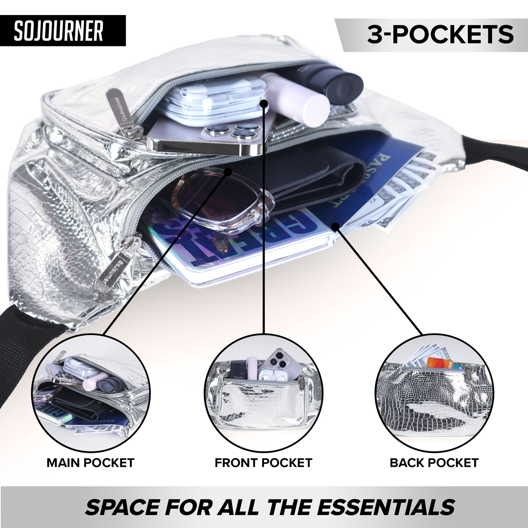 Silver Fanny Pack
