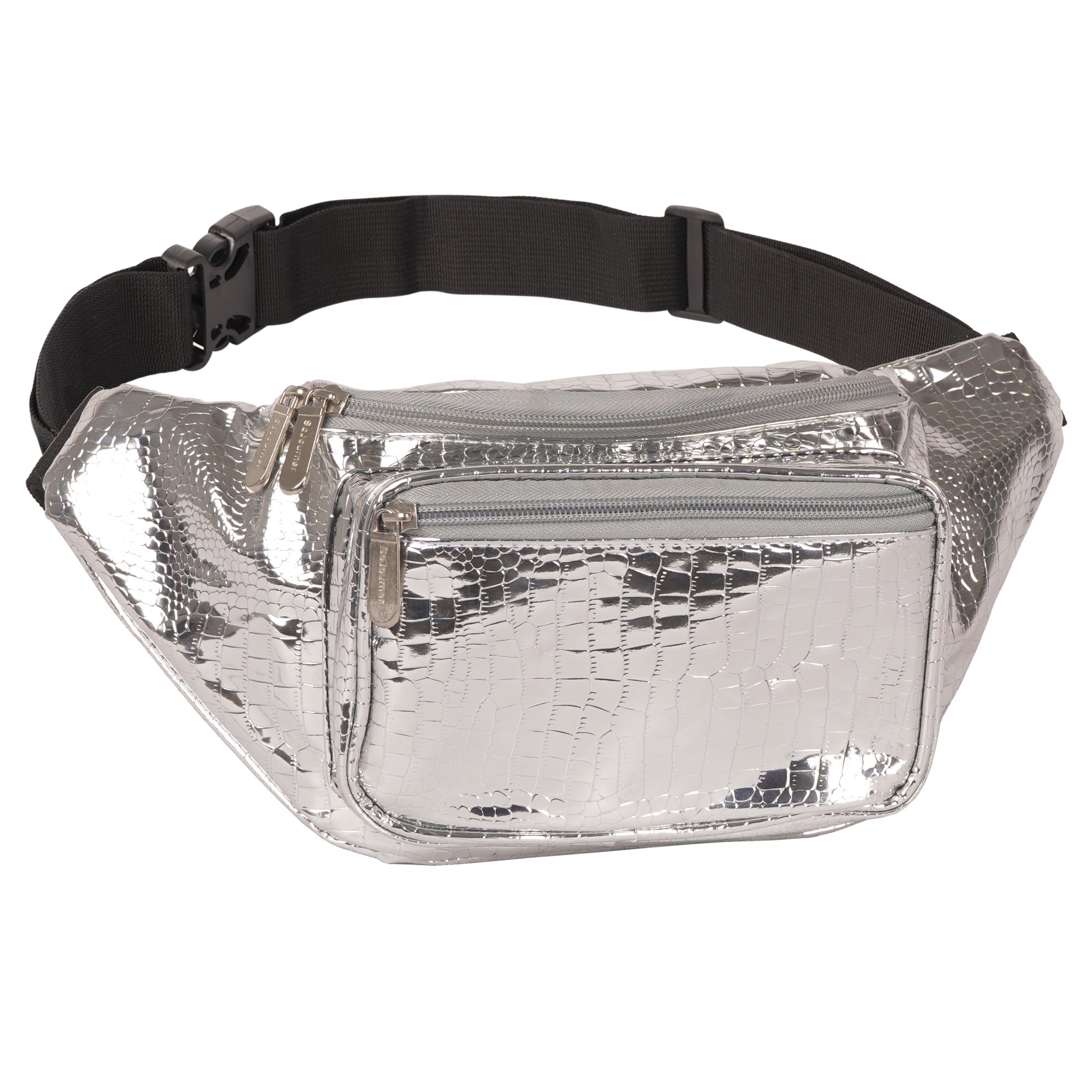 Metallic silver deals fanny pack