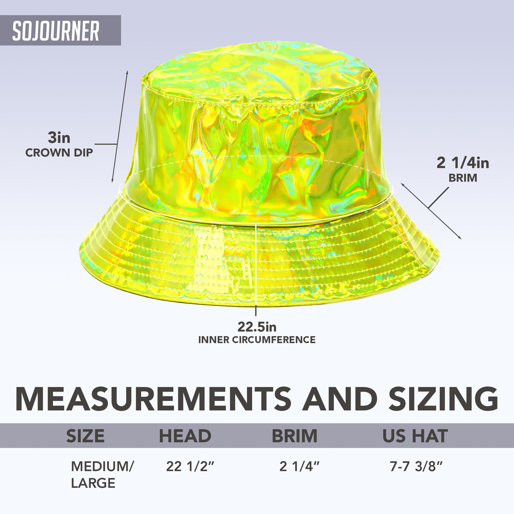 Rave Bucket Hat for Women & Men - Holographic Green