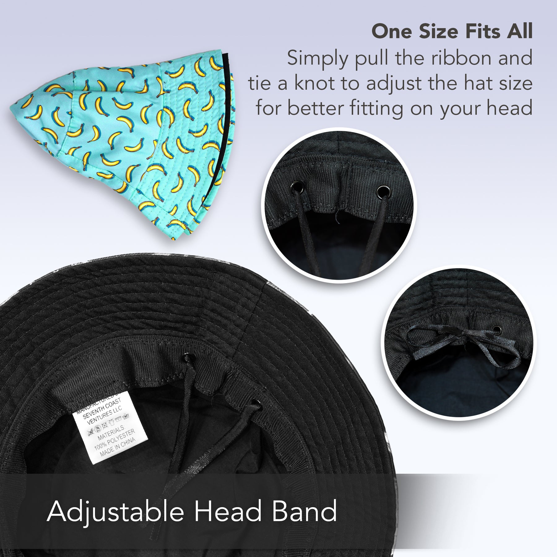 Rave Bucket Hat for Women & Men - Banana