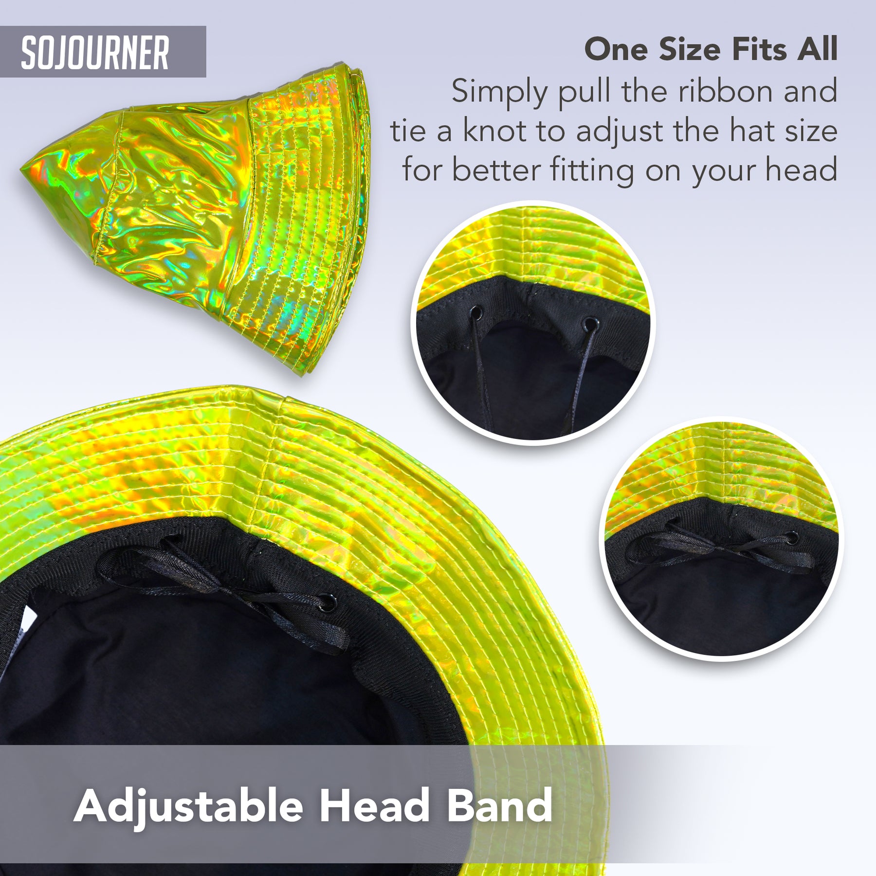 Rave Bucket Hat for Women & Men - Holographic Green