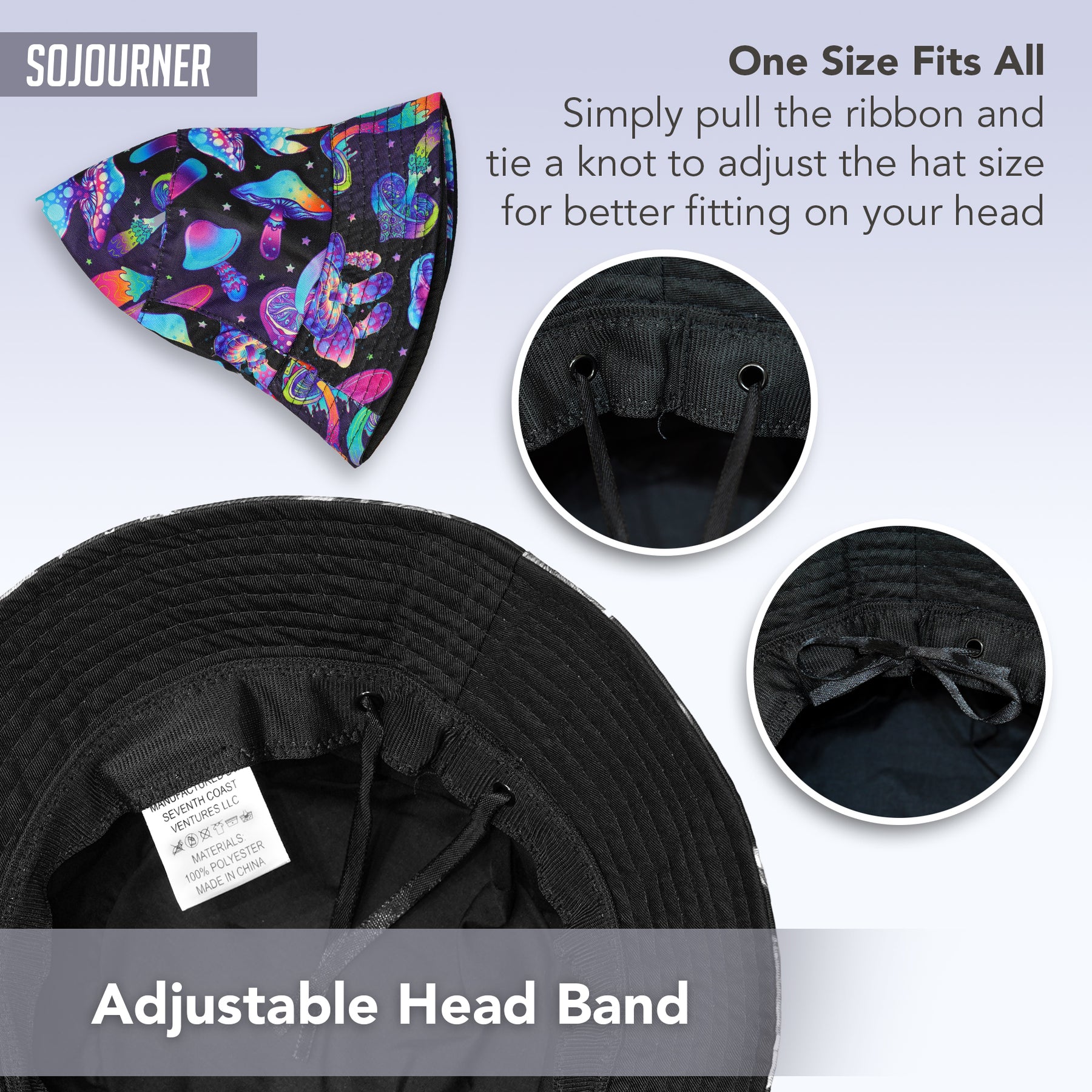 Rave Bucket Hat for Women & Men - Magic Mushroom