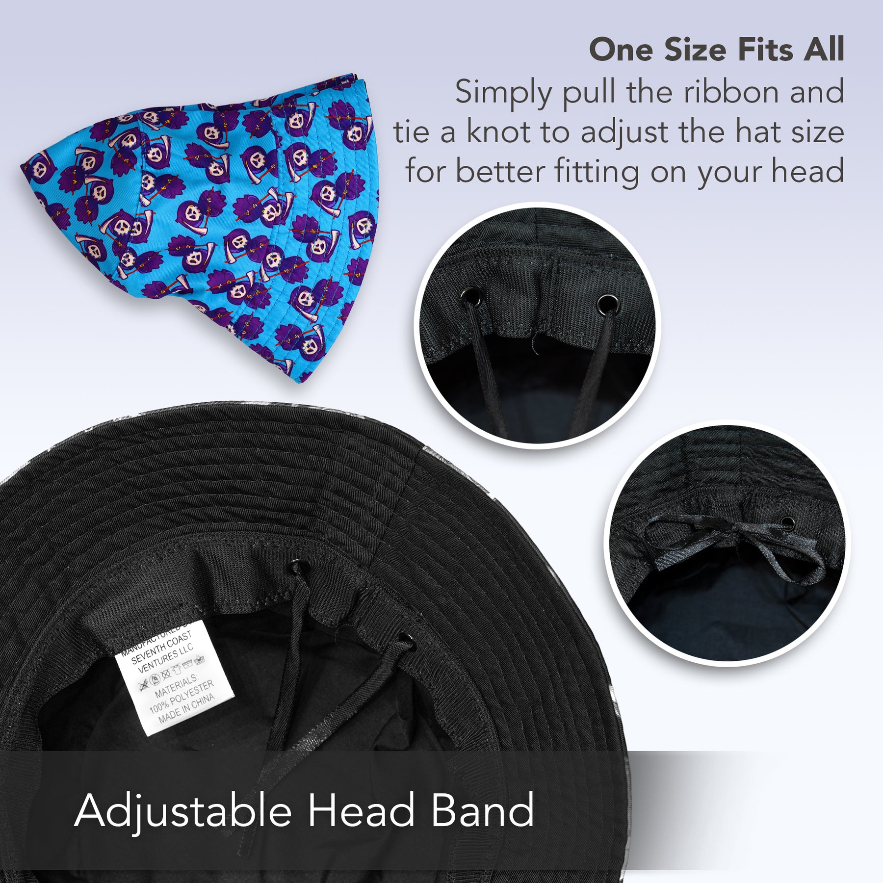 Rave Bucket Hat for Women & Men - Tiny Reaper