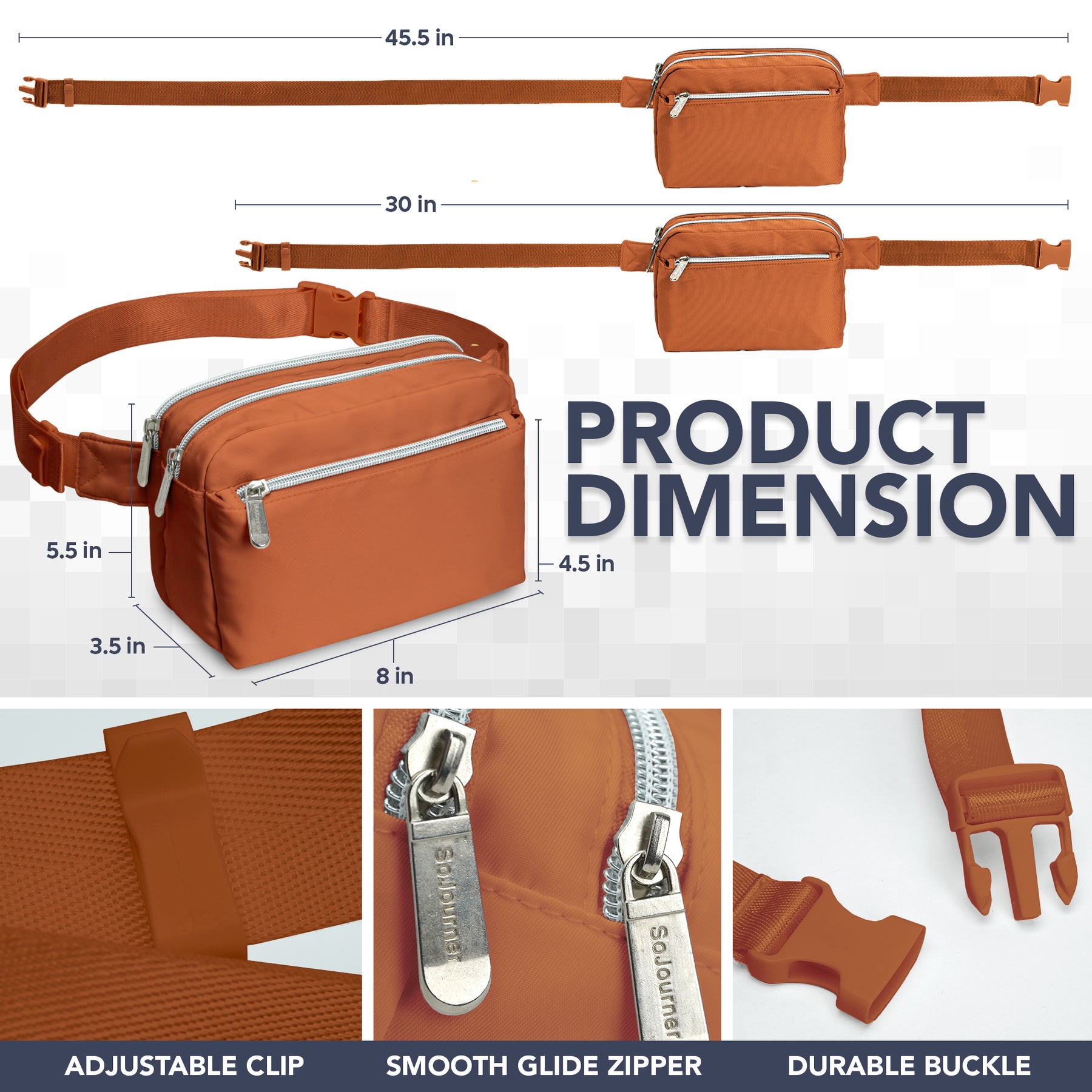 Brown Fanny Pack Belt Bag for Women I Cross Body Fanny Packs for Women - Crossbody Bags small Waist Bag Men
