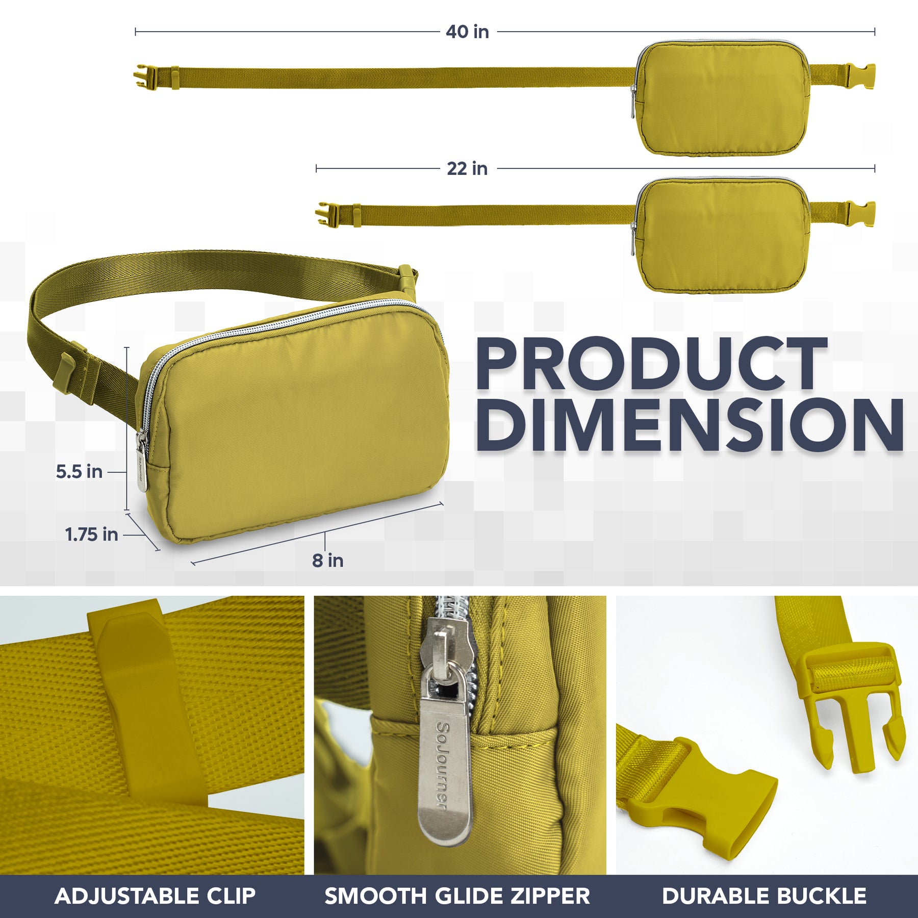 Olive Green Fanny Pack Belt Bag for Women I Cross Body Fanny Packs for Women - Crossbody Bags small Waist Bag Men