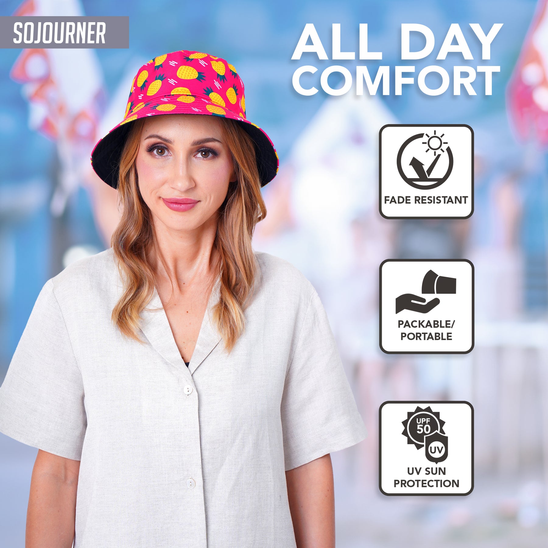 Rave Bucket Hat for Women & Men - Pineapple