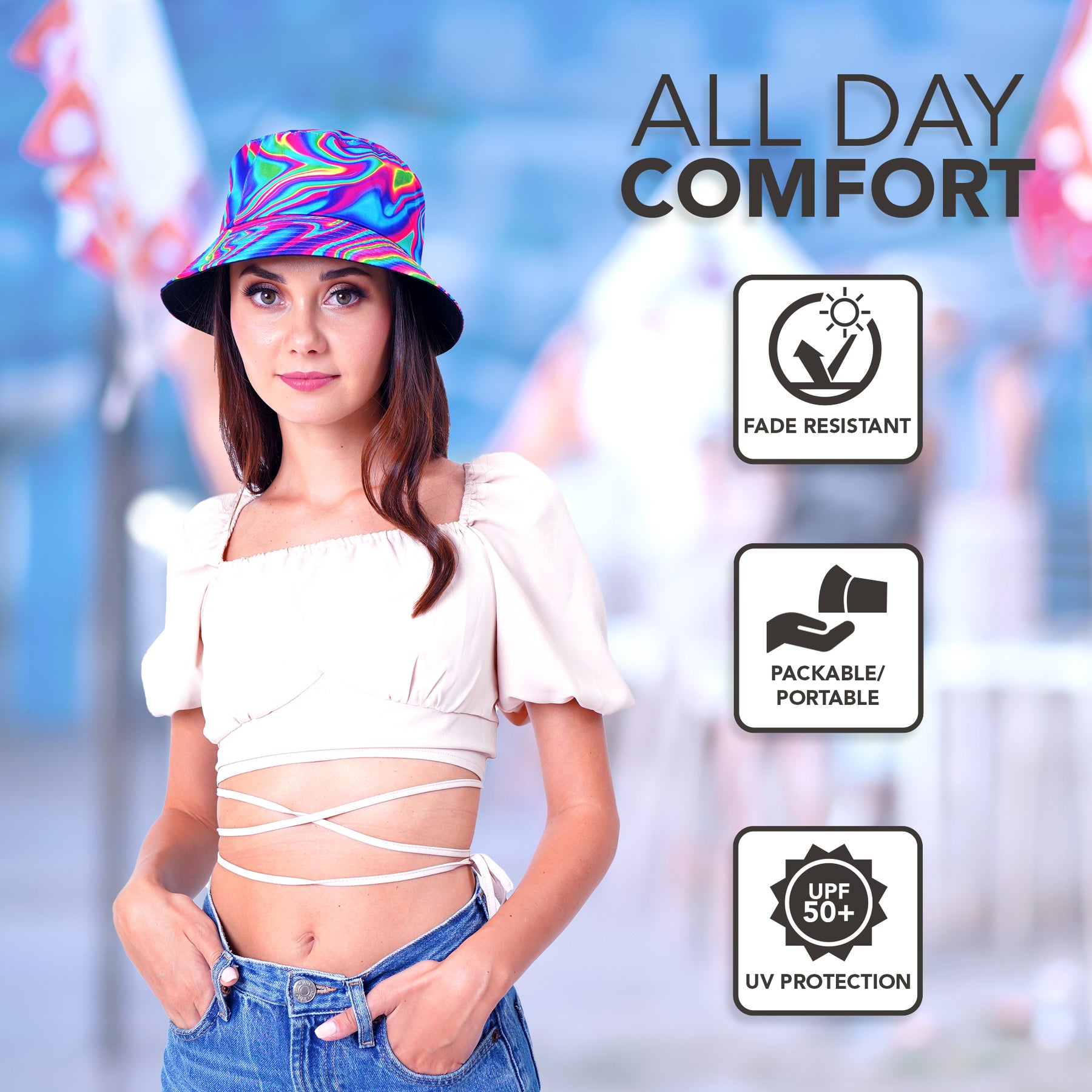 Rave Bucket Hat for Women & Men - Psychedelic