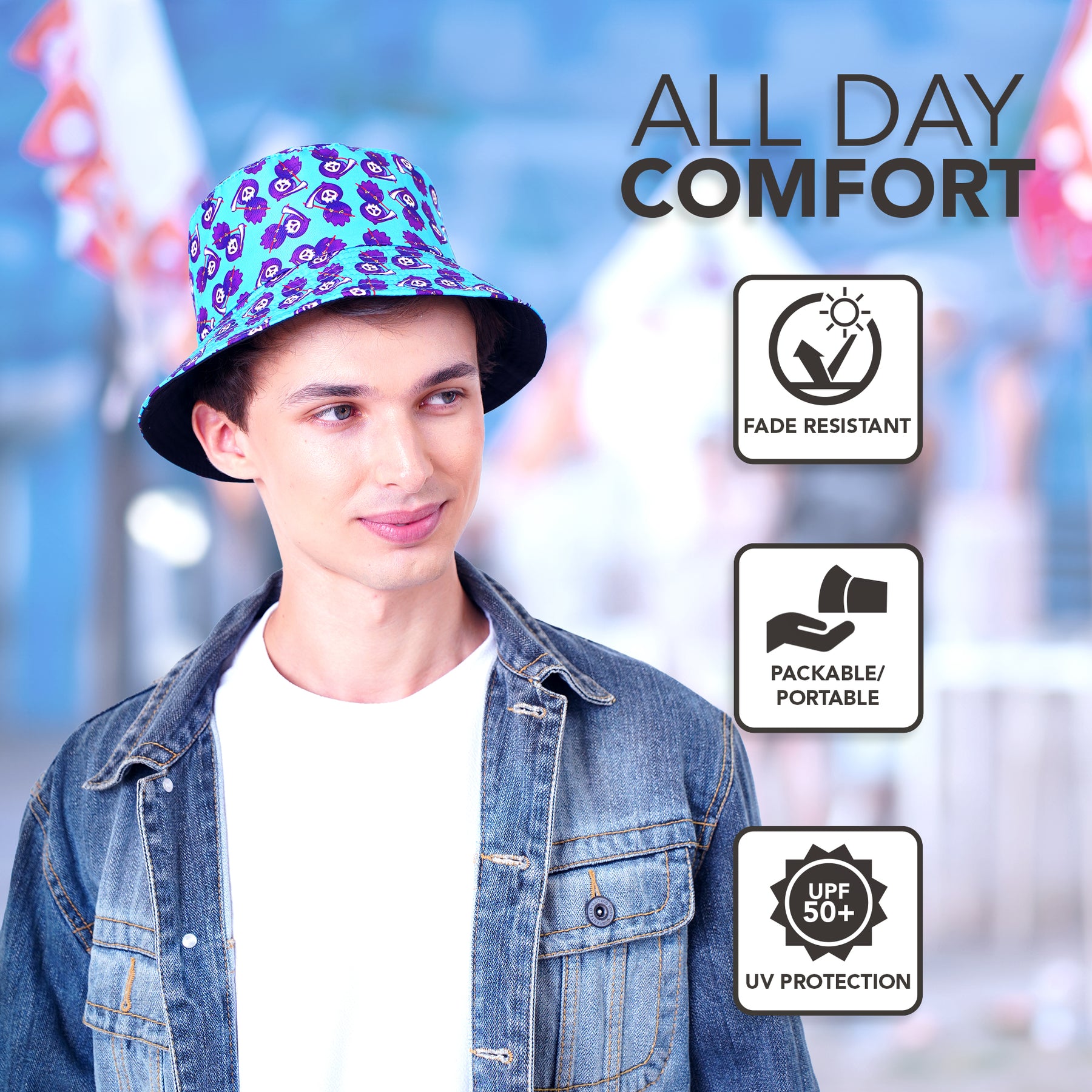 Rave Bucket Hat for Women & Men - Tiny Reaper