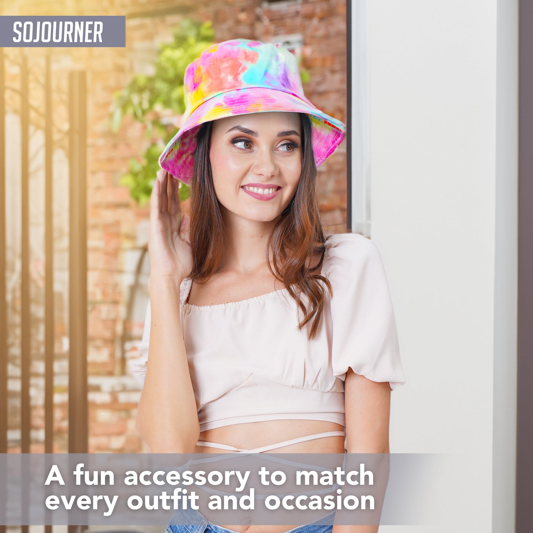 Rave Bucket Hat for Women & Men - Holographic Tie-Dye