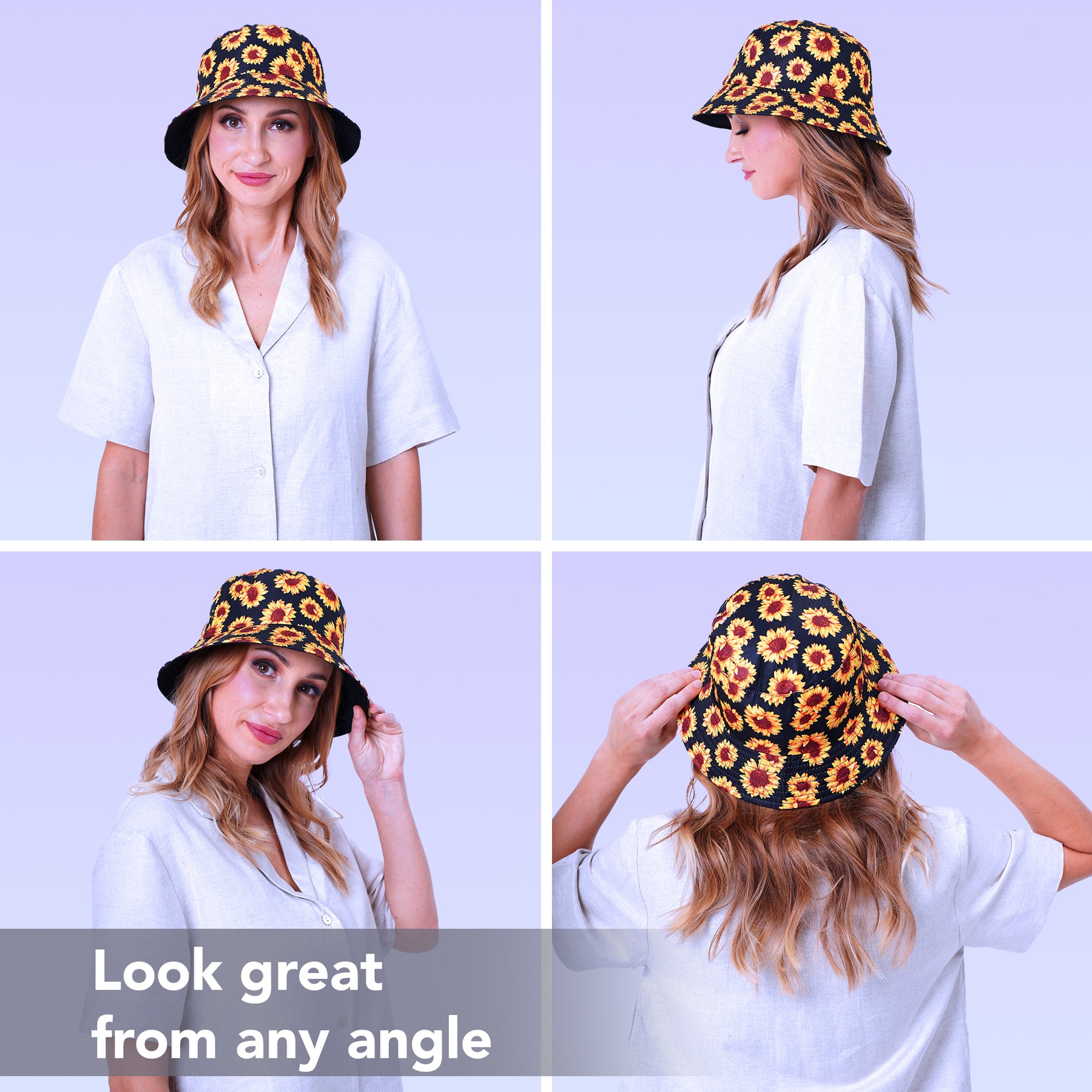Rave Bucket Hat for Women & Men - Sunflower