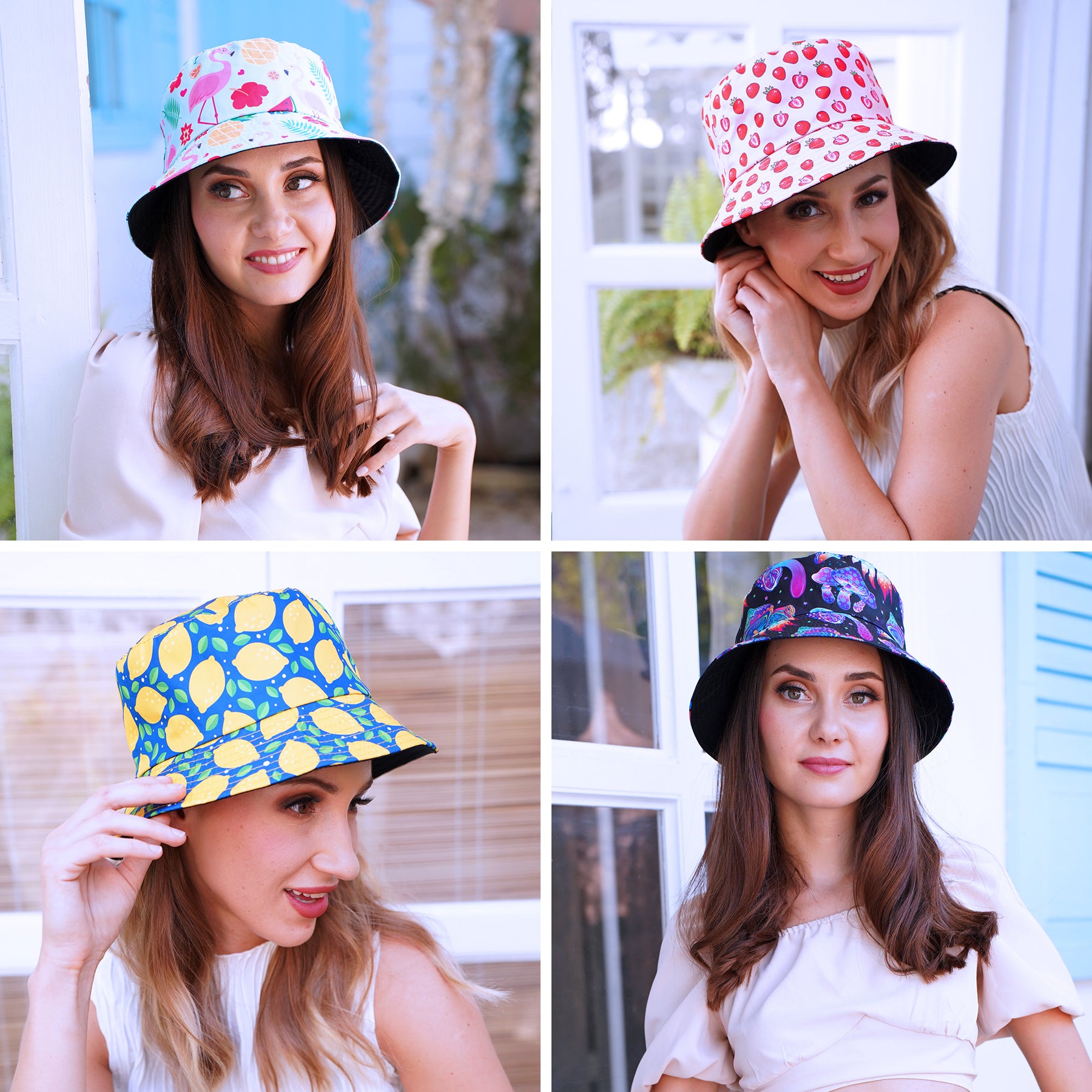 Rave Bucket Hat for Women & Men - Lemons