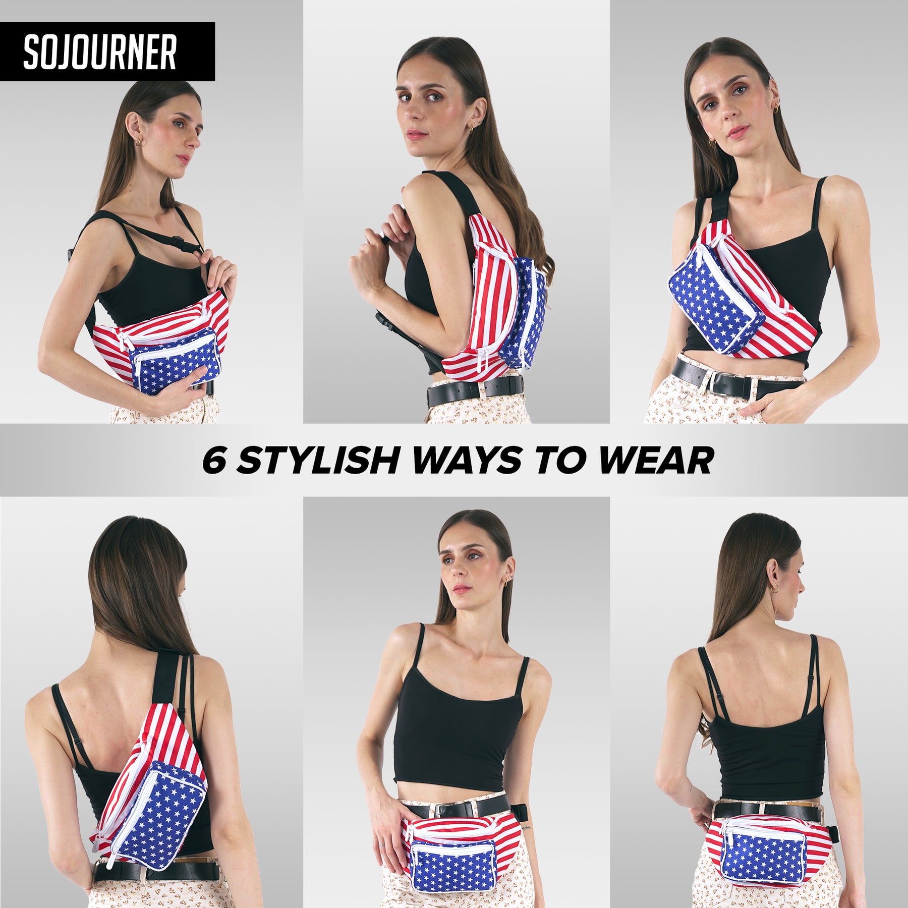 USA American Flag Fanny Pack