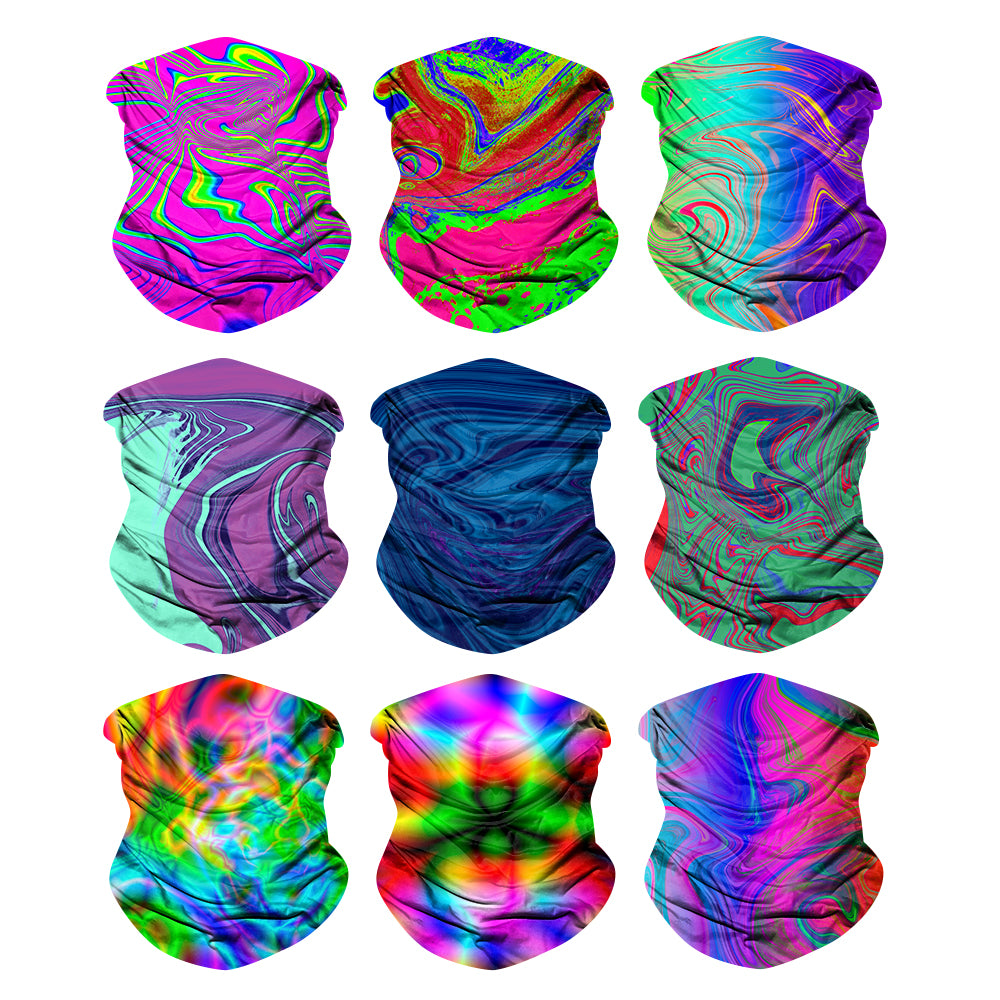 Fanny Pack 9PCS Psychedelic - Seamless Mask Bandana Headband - SoJourner Bags