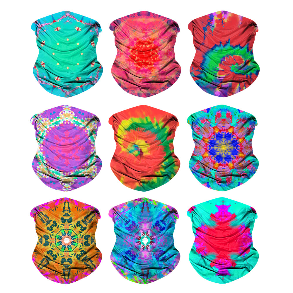 Fanny Pack 9PCS TIE-DYE - Seamless Mask Bandana Headband - SoJourner Bags