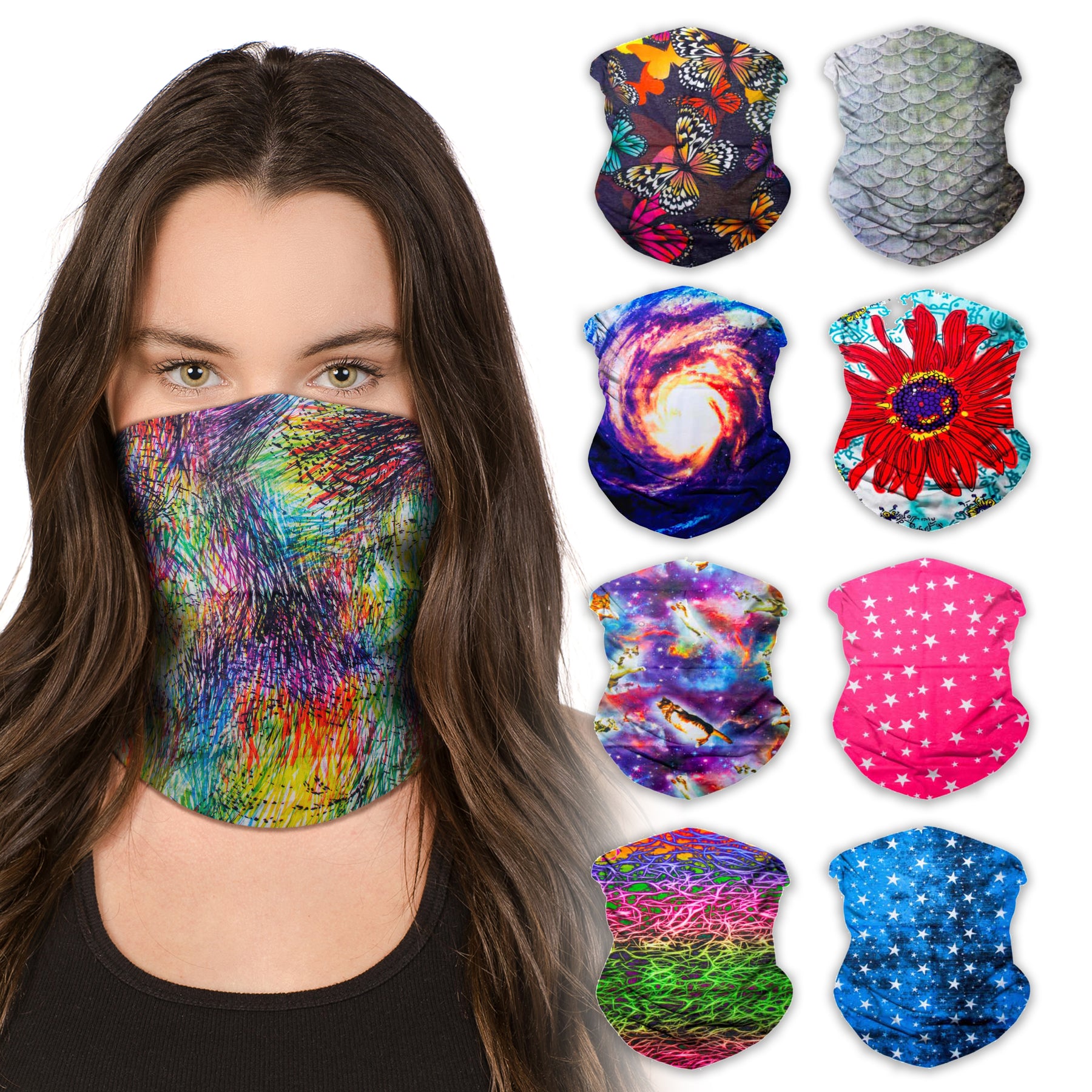 Neck Gaiter Face Mask Bandana Neck Gators Face Coverings for Men & Women I Neck Gator Masks Festival 3