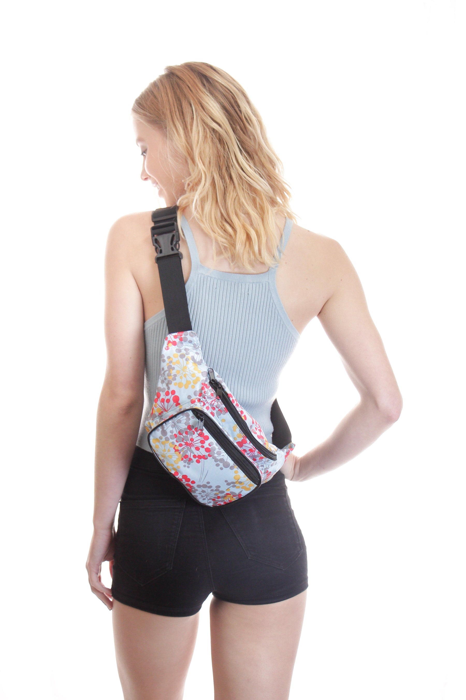 Fanny Pack Floral Dandelion Fanny Pack (light blue) - SoJourner Bags