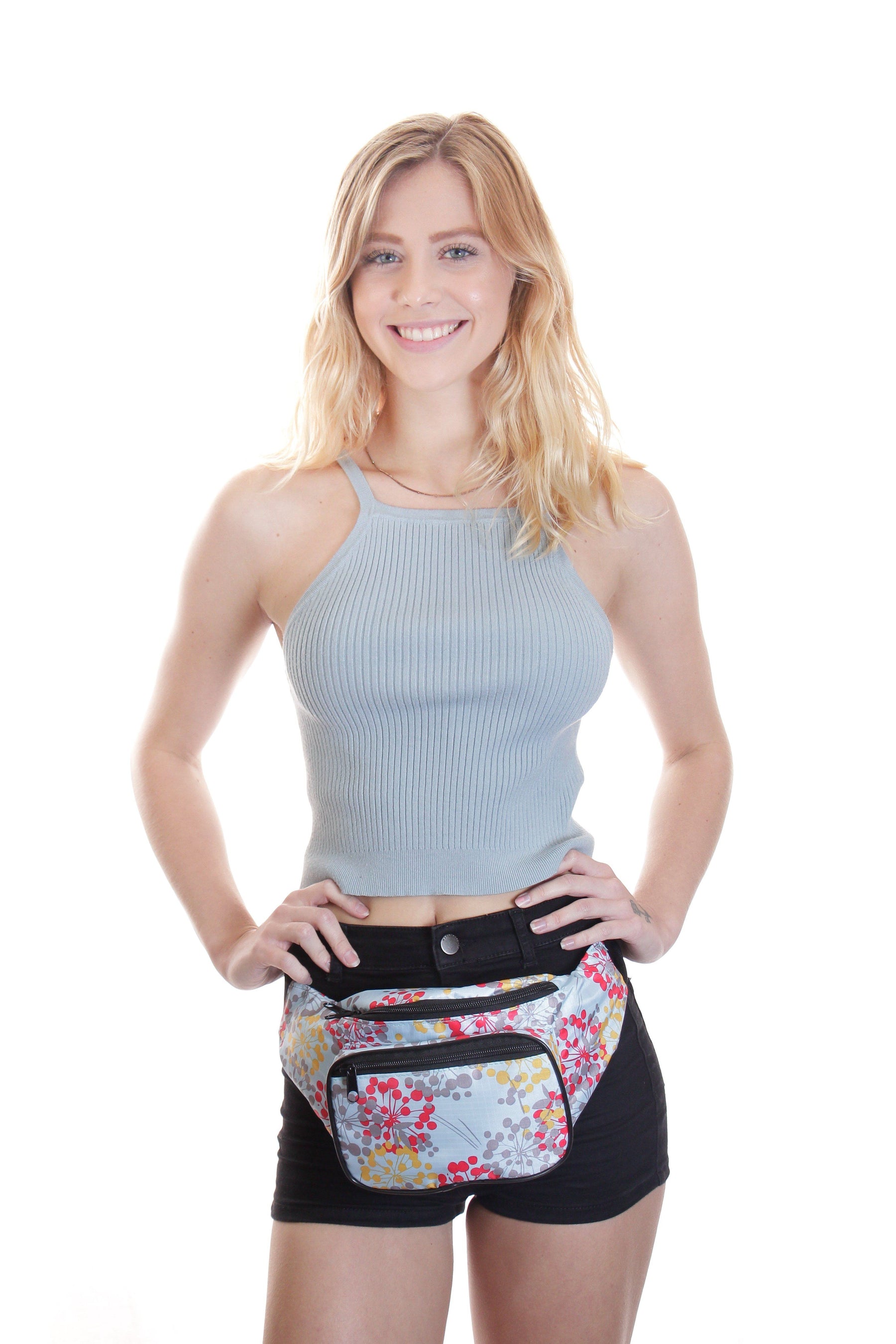 Fanny Pack Floral Dandelion Fanny Pack (light blue) - SoJourner Bags