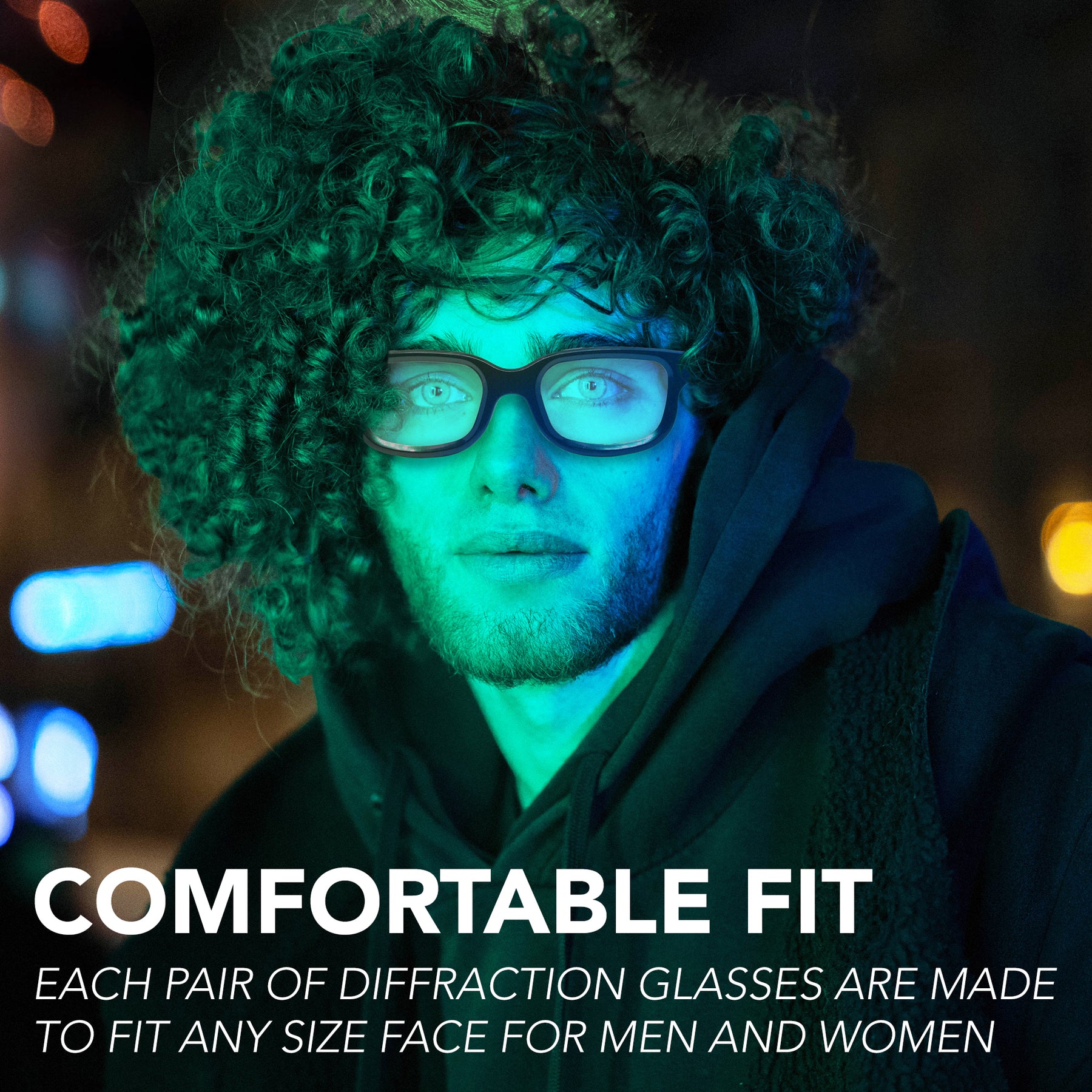 Diffraction Glasses - Heart Effect Refraction Glasses I Special Effects Show You Hearts for Raves, Music Festivals & More