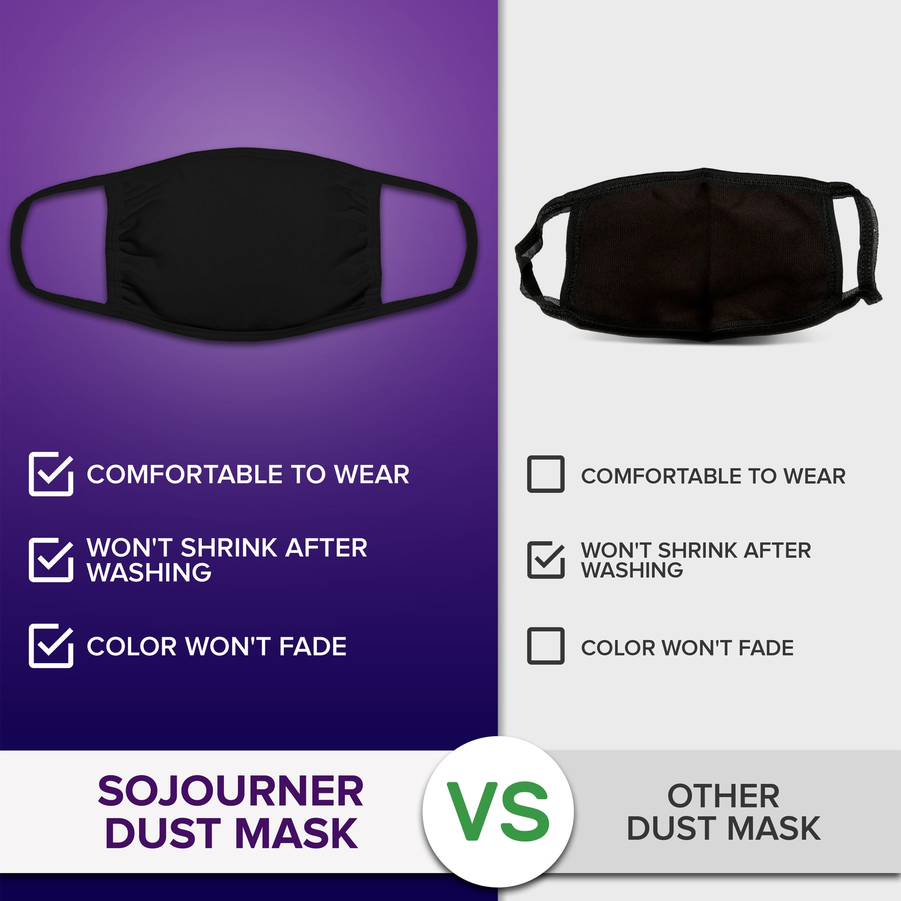 Face Mouth Mask - Cotton Face Covering Neck Mask for Men and Women - 6 Pack Solid White and Solid Black