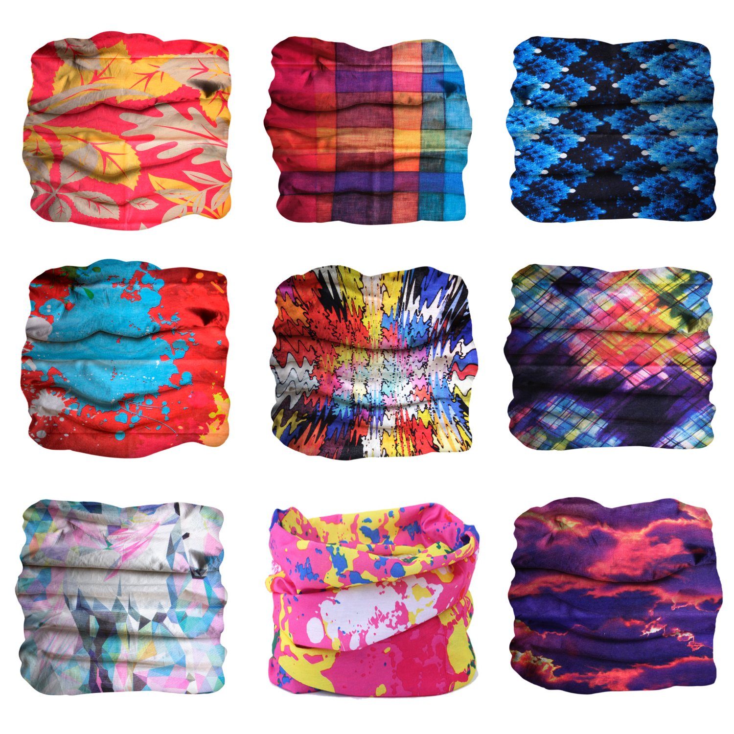 Fanny Pack 9PCS Rave Life Series 1 - Seamless Mask Bandana Headband - SoJourner Bags