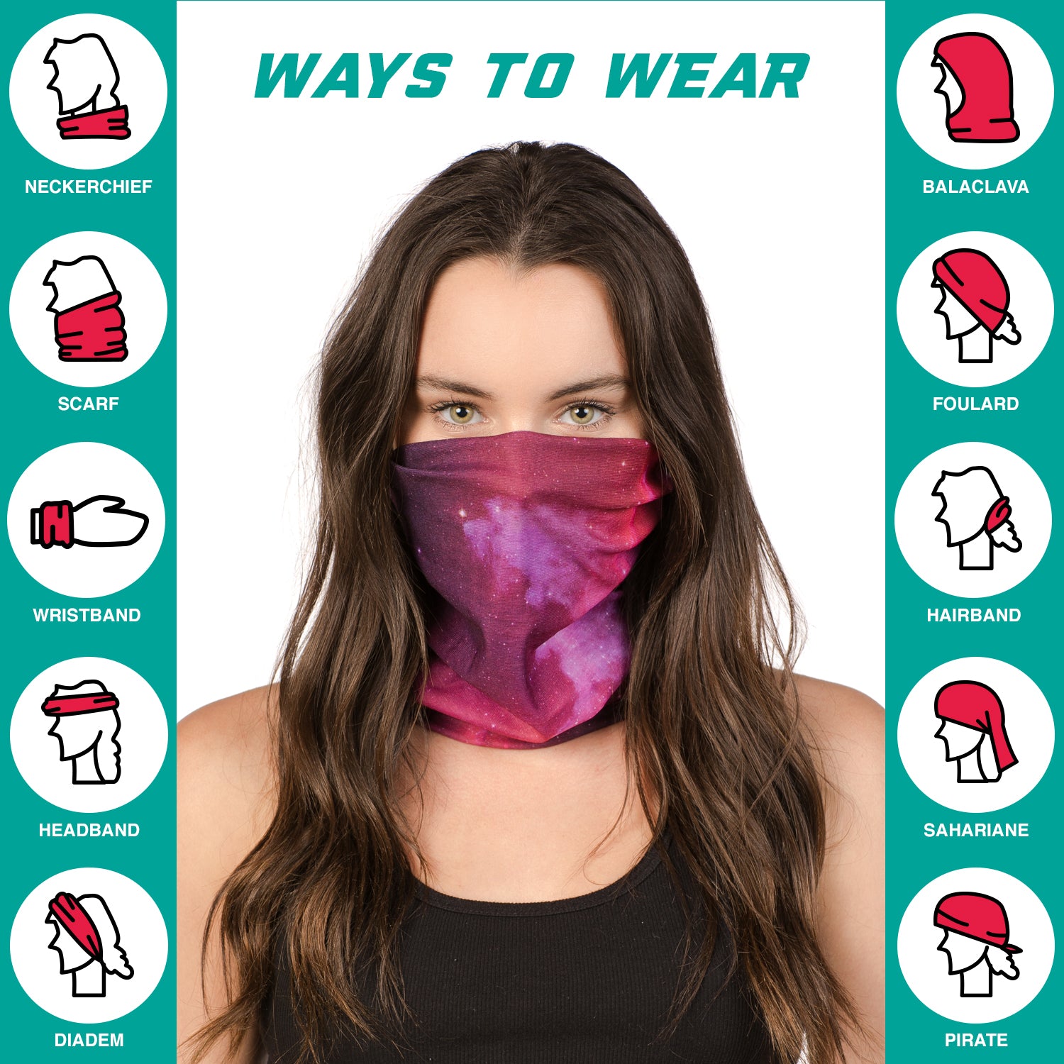 Neck Gaiter Face Mask Bandana Neck Gators Face Coverings for Men & Women I Neck Gator Masks Galaxy Galaxy Series 1