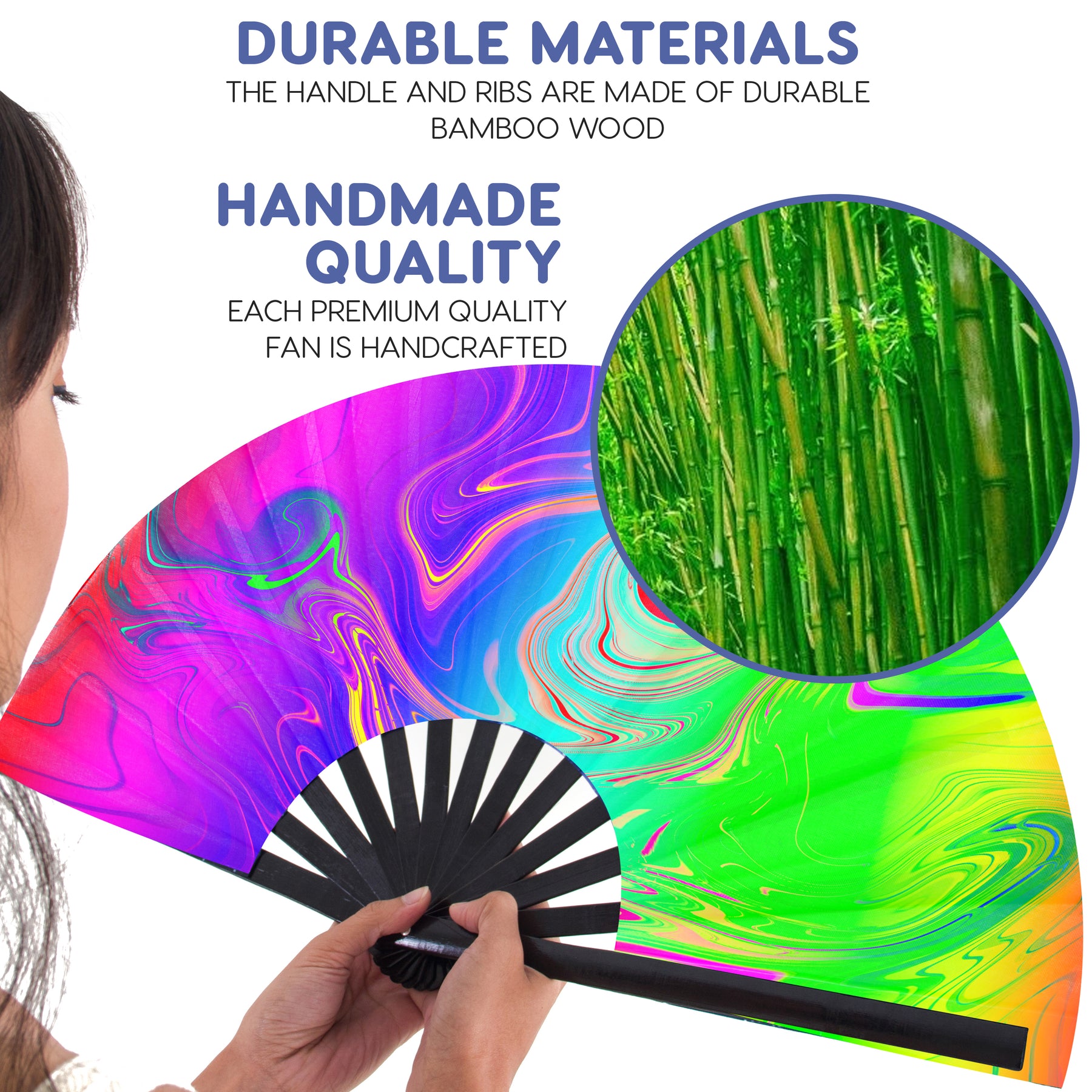 Fanny Pack SoJourner Bags Rave Hand Fan (Psychedelic 2) - SoJourner Bags