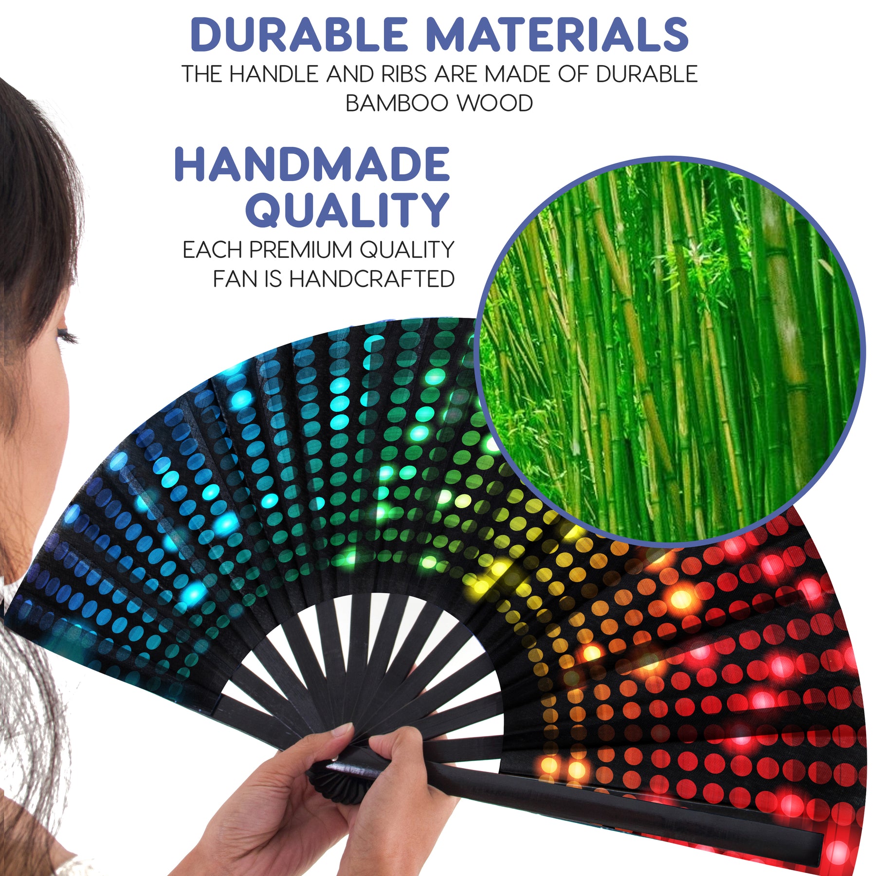 Fanny Pack SoJourner Bags Rave Hand Fan (Bright Lights) - SoJourner Bags