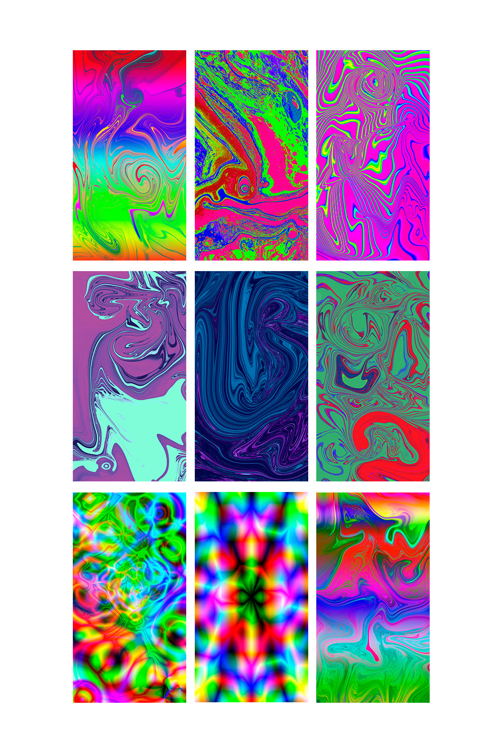 Fanny Pack 9PCS Psychedelic - Seamless Mask Bandana Headband - SoJourner Bags