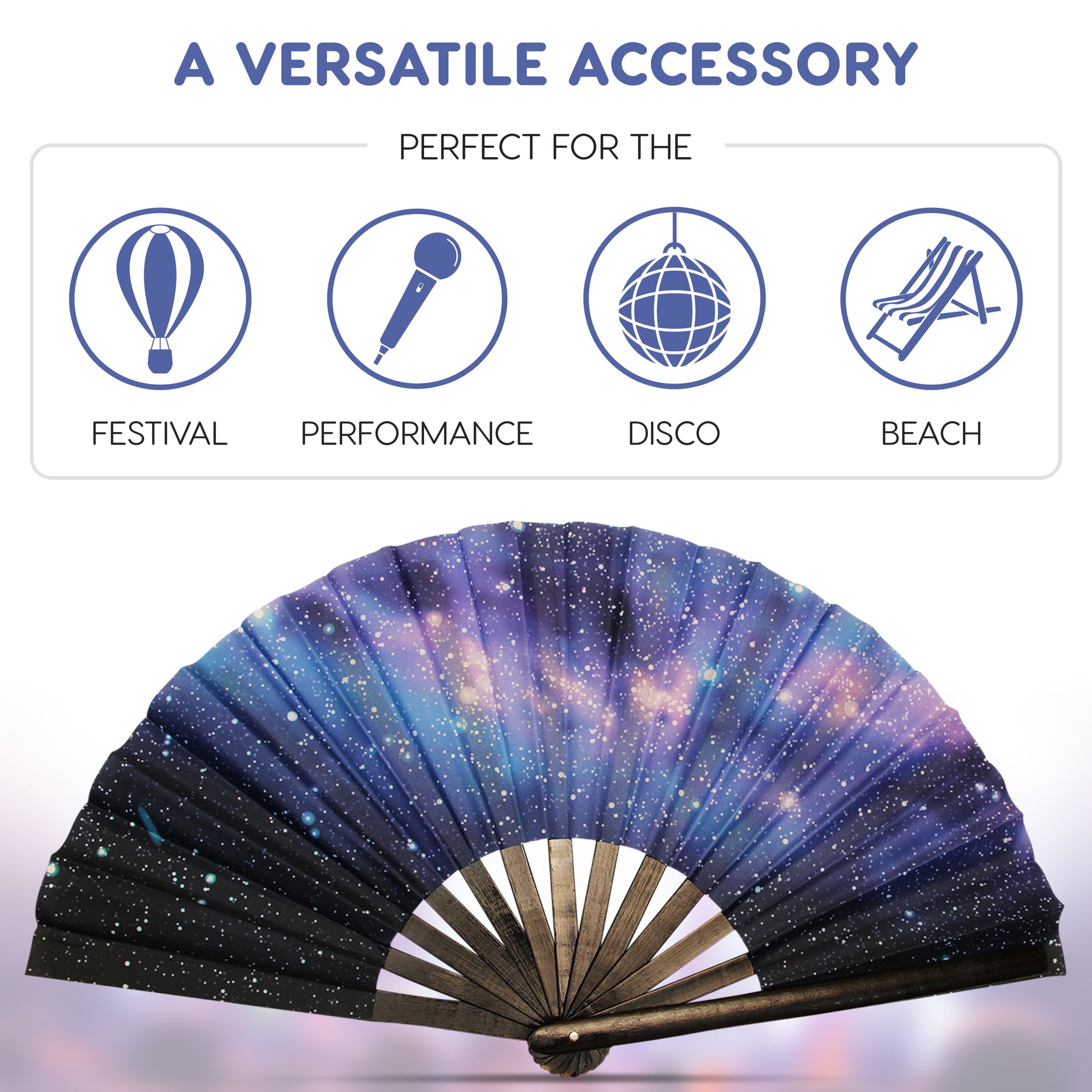 Fanny Pack SoJourner Bags Rave Hand Fan (Galaxy) - SoJourner Bags