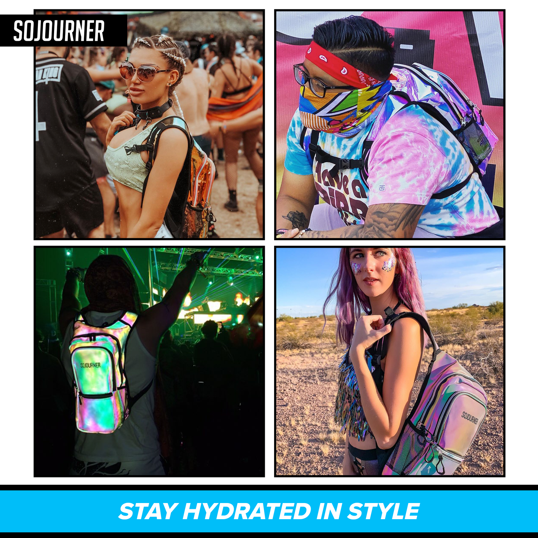 Medium Hydration Pack Backpack - 2L Water Bladder - Luminous - Green