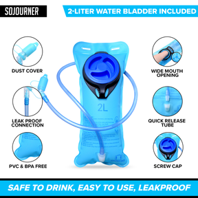 Medium Hydration Pack Backpack - 2L Water Bladder - Mushroom Magic