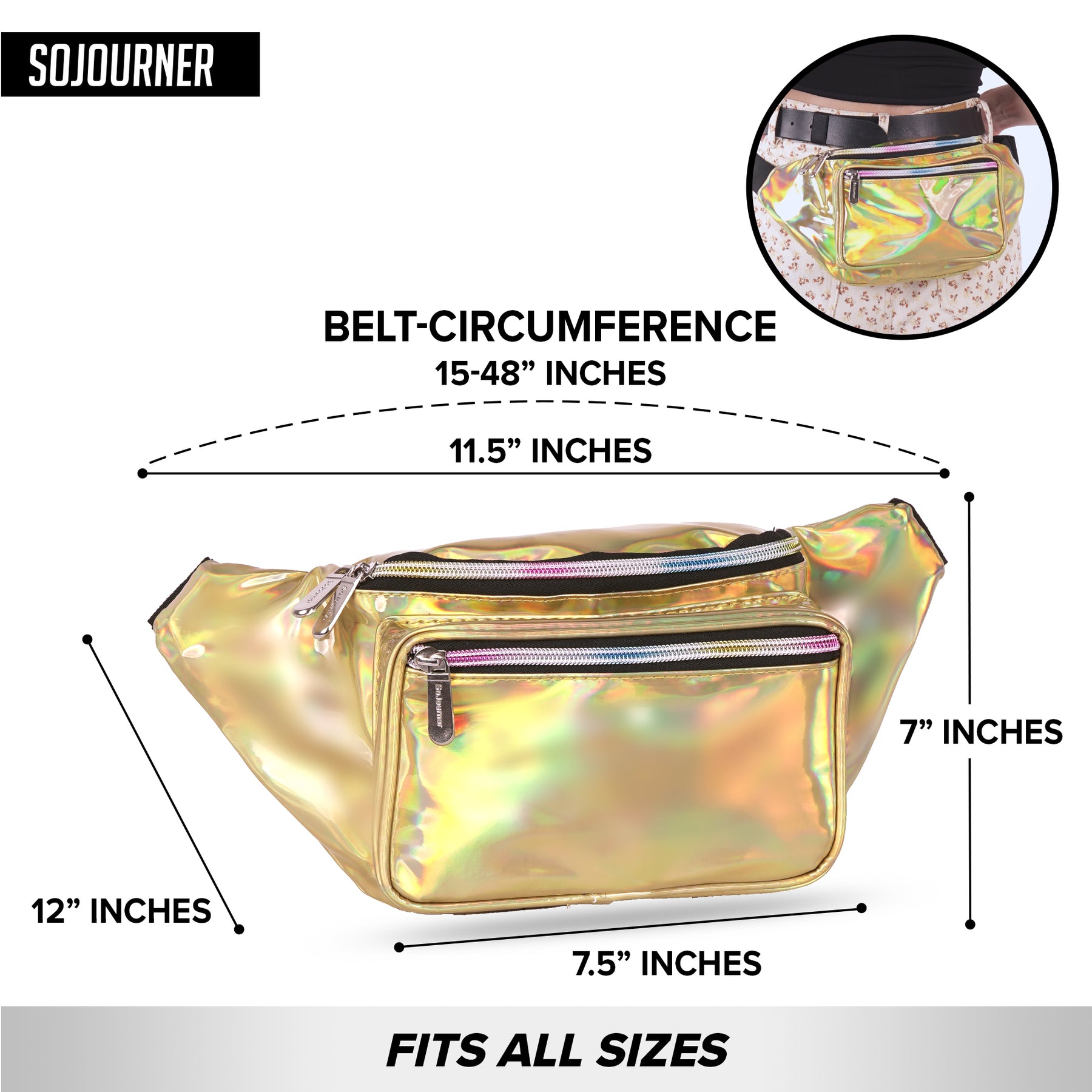 Holographic Gold Fanny Pack