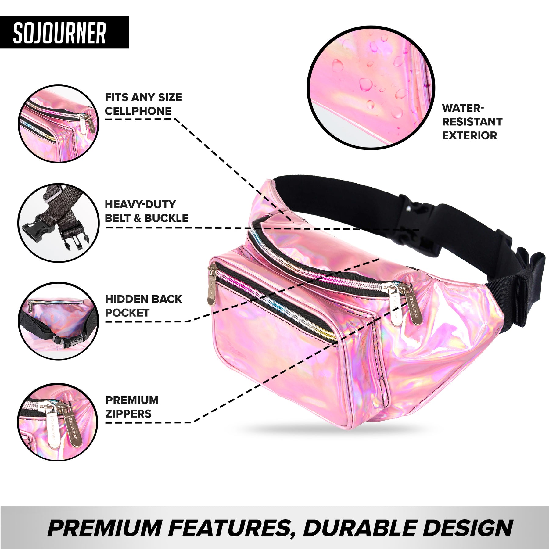 Holographic Pink Fanny Pack