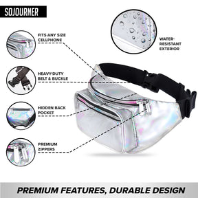 Holographic Silver Fanny Pack