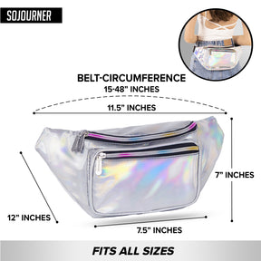 Holographic Silver Fanny Pack