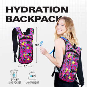 Hydration Pack Backpack - 2L Water Bladder - Big Mood