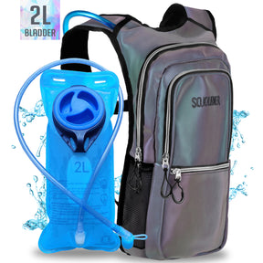 Medium Hydration Pack Backpack - 2L Water Bladder - Luminous - Green