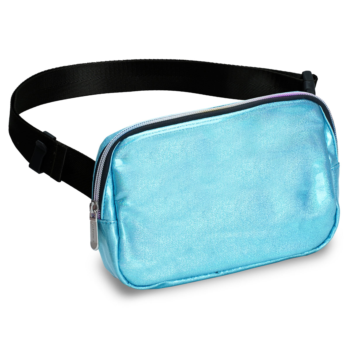 Blue Laser Sparkly Holographic Fanny Pack (Blue) Belt Bag for Women I Rave Cross Body Fanny Packs for Women - Crossbody Bags small Waist Bag Men