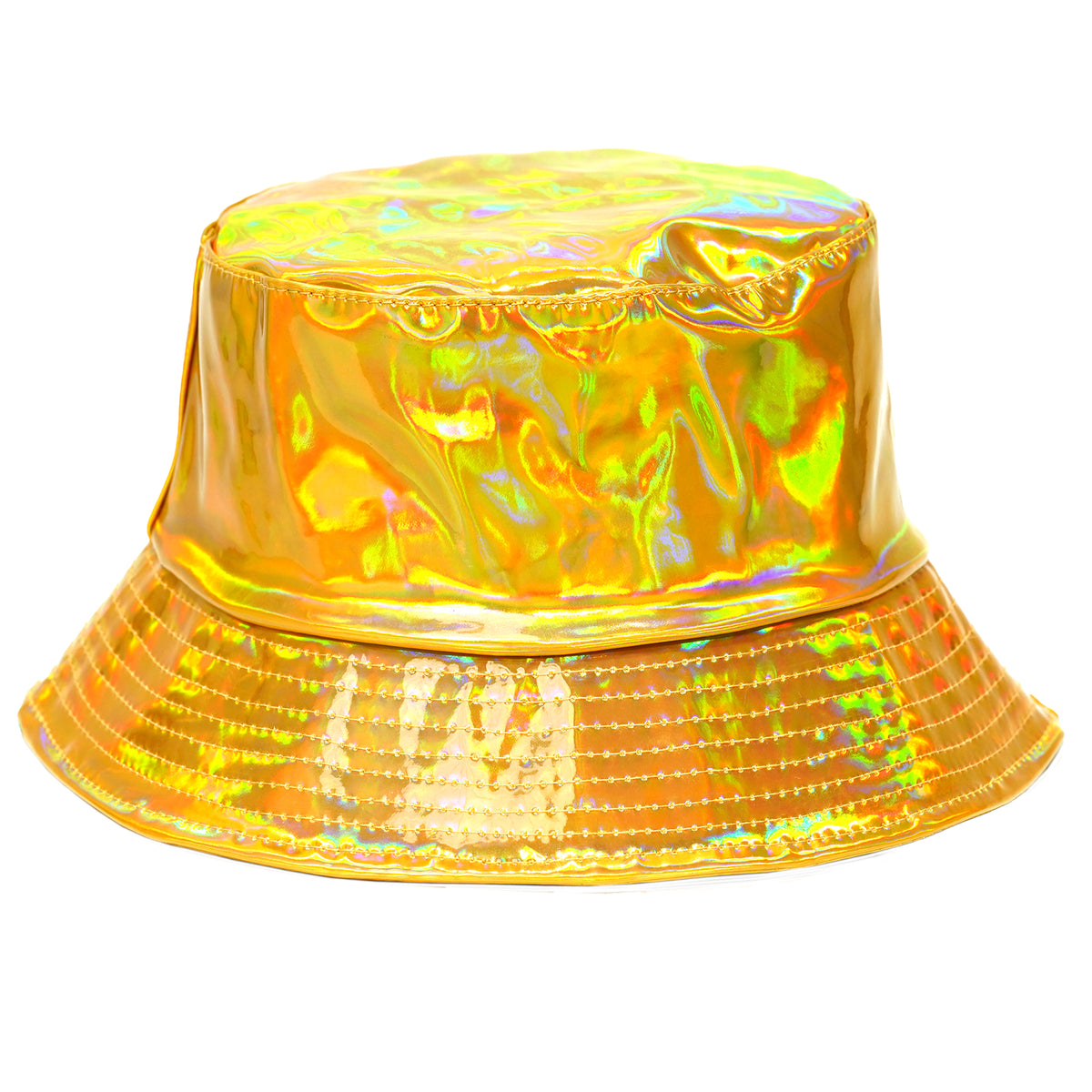 Rave Bucket Hat for Women & Men - Holographic Gold