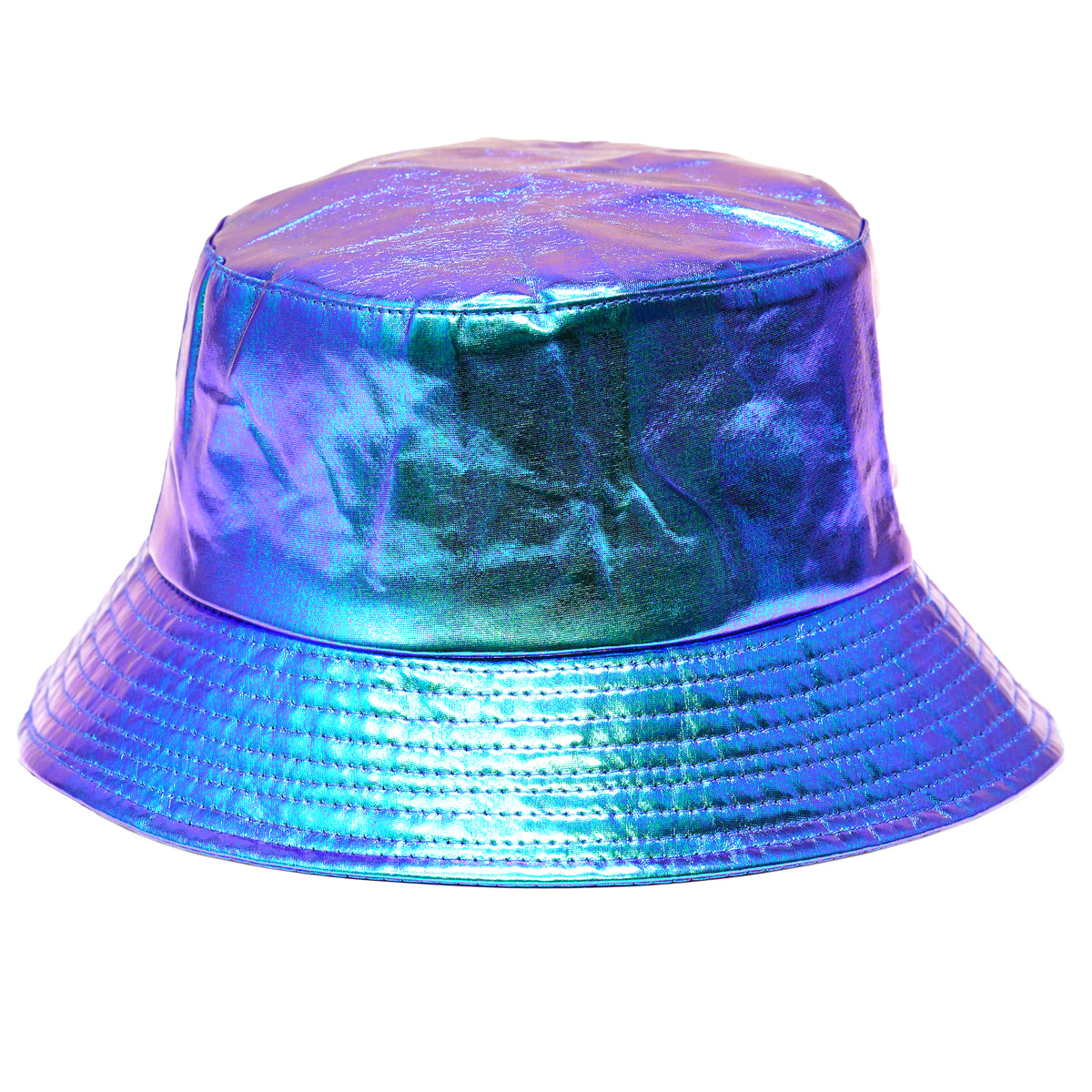 Rave Bucket Hat for Women & Men - Holographic Metallic Purple