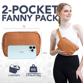 Brown Fanny Pack Belt Bag for Women I Cross Body Fanny Packs for Women - Crossbody Bags small Waist Bag Men