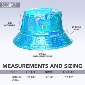 Rave Bucket Hat for Women & Men - Holographic Blue