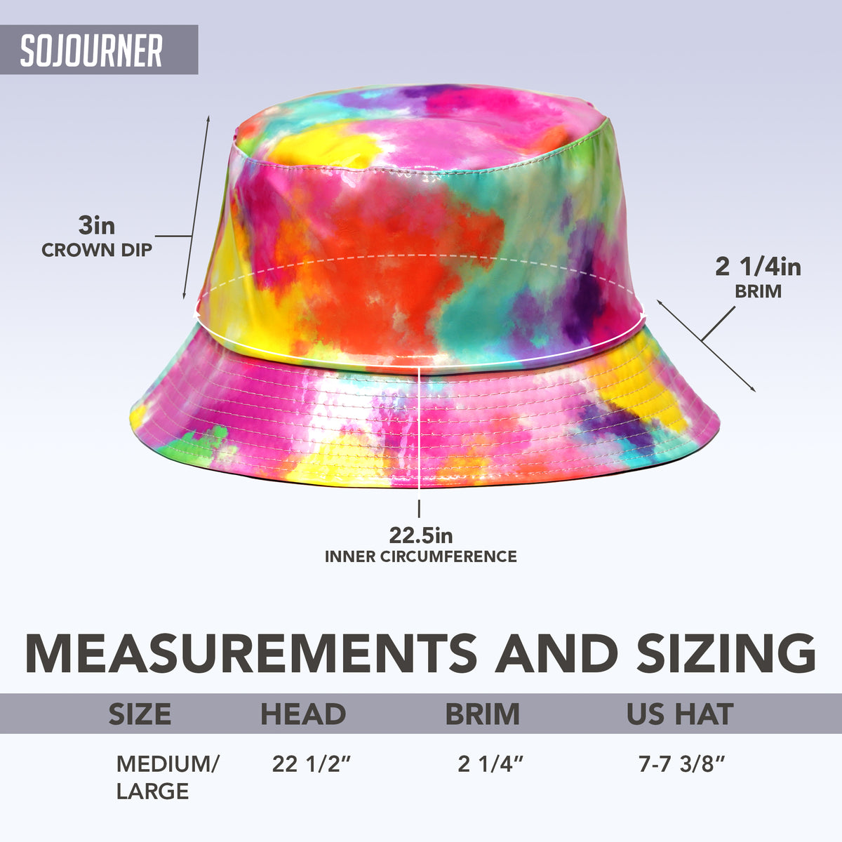 Rave Bucket Hat for Women & Men - Holographic Tie-Dye