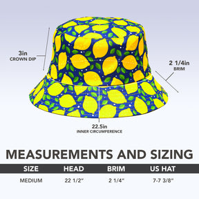 Rave Bucket Hat for Women & Men - Lemons