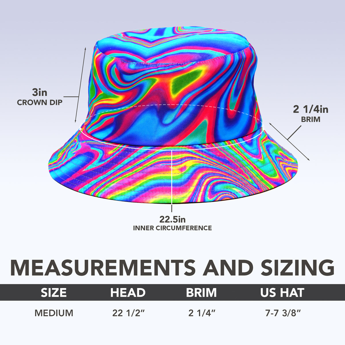 Rave Bucket Hat for Women & Men - Psychedelic