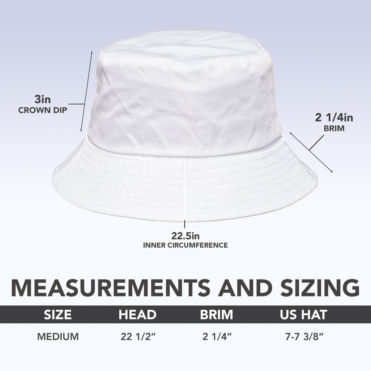 Rave Bucket Hat for Women & Men - Solid White