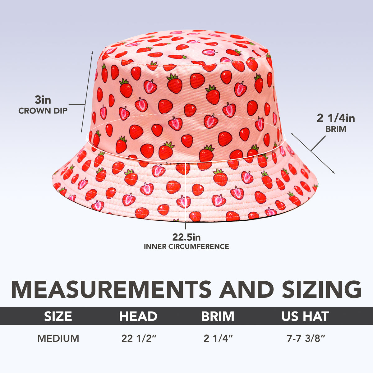 Rave Bucket Hat for Women & Men - Strawberry